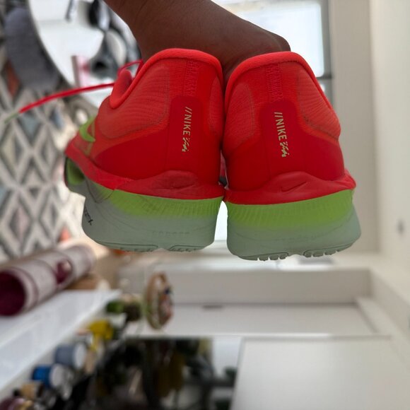 Nike ZoomX Athletic Shoes - Bright Orange and Lime - Picture 7 of 8